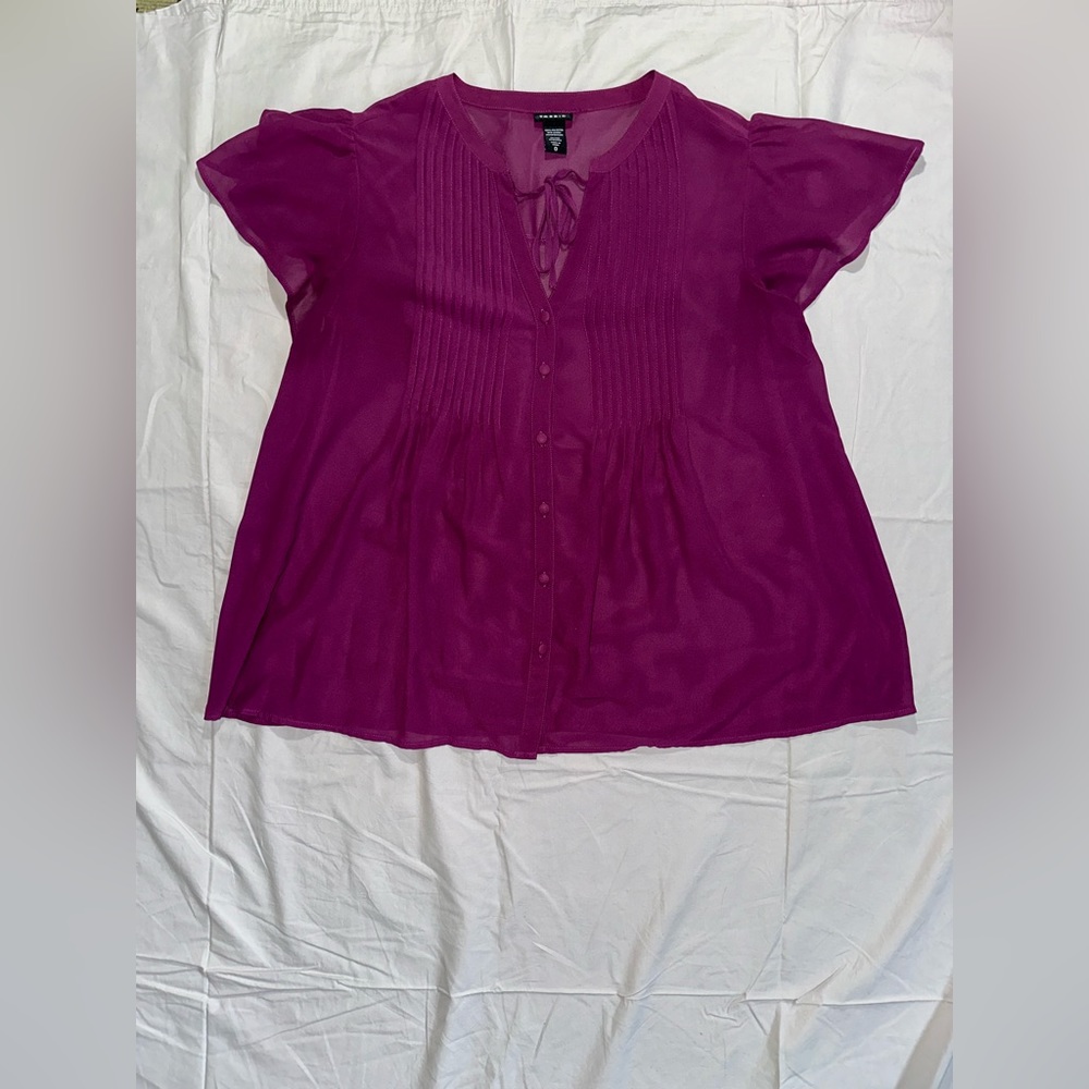 Torrid purple women’s blouse size 0 (women’s 12-14)